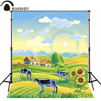 Allenjoy photographic background farm Cows sun sunflower field kids birthday backdrops photozone photocall photobooth camera
Allenjoy photographic background farm Cows sun sunflower field kids birthday backdrops photozone photocall photobooth camera