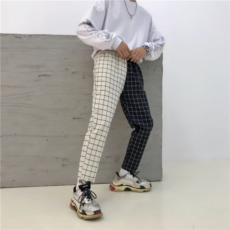 Patchwork Contrast Block Plaid Slim Drawstring High Waist Summer Ankle-Length Pocket Women Pant Streetwear Korean Casual Trouser
Patchwork Contrast Block Plaid Slim Drawstring High Waist Summer Ankle-Length Pocket Women Pant Streetwear Korean Casual Trouser