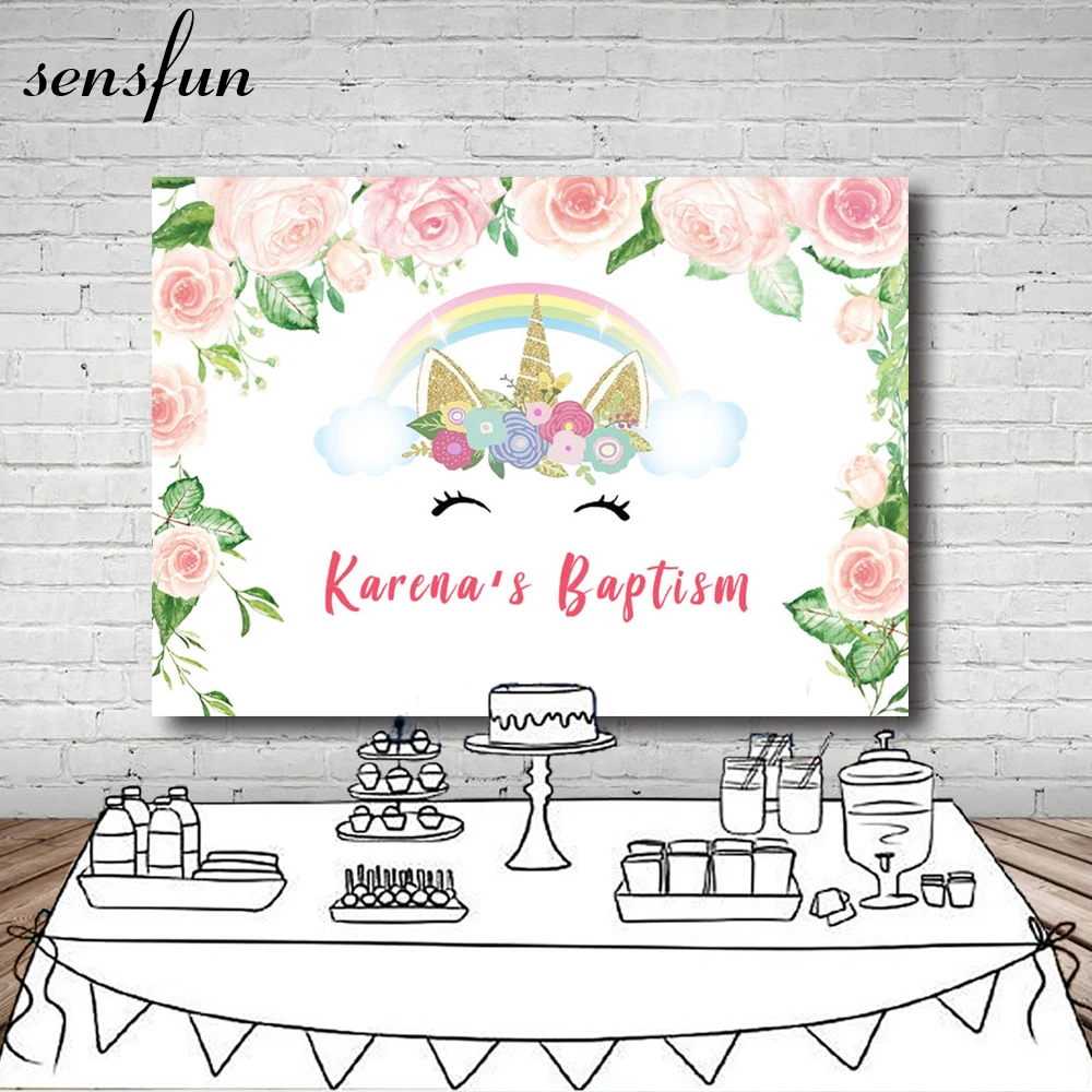 Unicorn Flower Party Photography Backdrop New Baby Shower Baptism Birthday Party Banner Dessert Table Backgrounds 7x5ft Vinyl
Unicorn Flower Party Photography Backdrop New Baby Shower Baptism Birthday Party Banner Dessert Table Backgrounds 7x5ft Vinyl