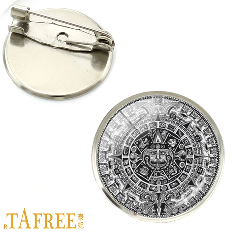 TAFREE Mayan Calendar Aztec Calendar brooch secret Mayan sun Astronomy Archaeology Pins fashion Glass cabochon jewelry CT696
TAFREE Mayan Calendar Aztec Calendar brooch secret Mayan sun Astronomy Archaeology Pins fashion Glass cabochon jewelry CT696