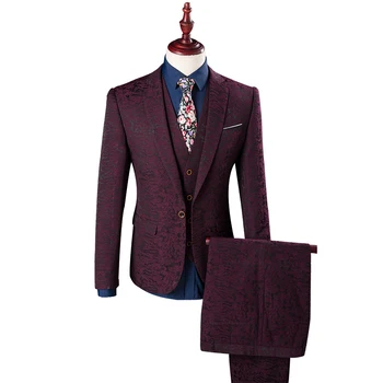 Groom married Latest Coat Pant Designs Red Wedding Tuxedos For Men Slim Fit Mens Printed Suits Brand Clothing 3pieces
Groom married Latest Coat Pant Designs Red Wedding Tuxedos For Men Slim Fit Mens Printed Suits Brand Clothing 3pieces