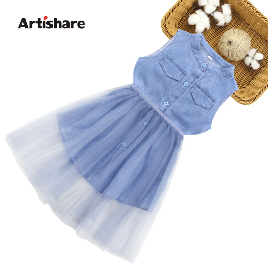 Dress For Girls Solid Mesh Girls Denim Dress Kids Sleeveless Dress Children Teenage Summer Clothes For Kids Girl 6 8 10 12 Year
Dress For Girls Solid Mesh Girls Denim Dress Kids Sleeveless Dress Children Teenage Summer Clothes For Kids Girl 6 8 10 12 Year