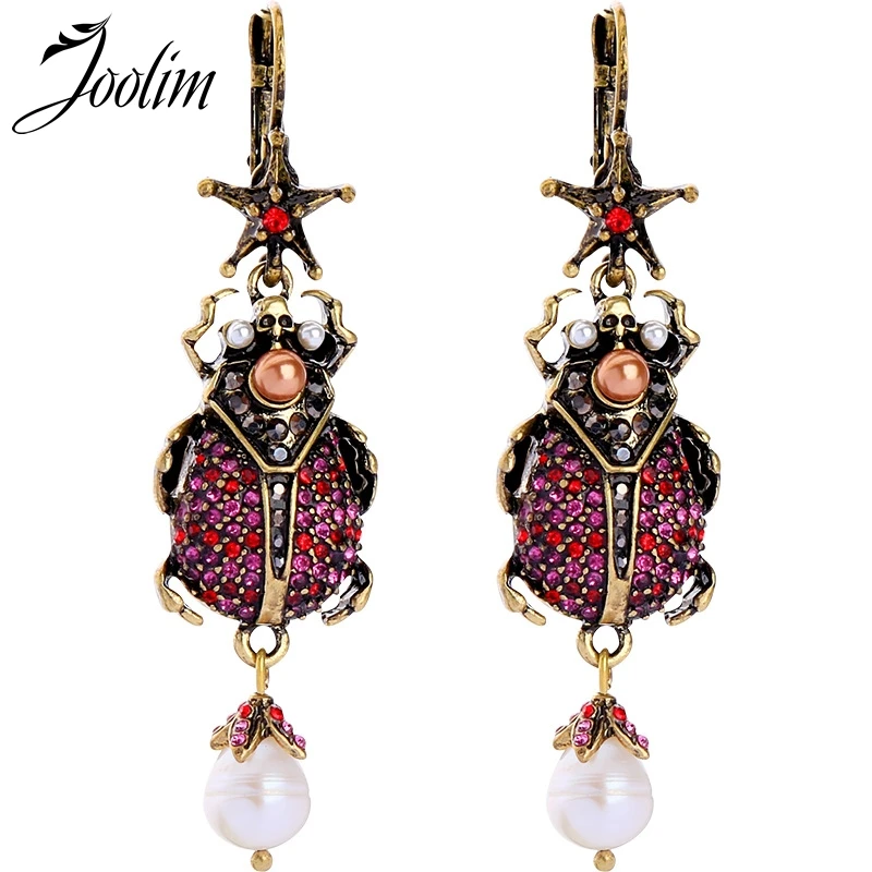 Joolim Hot Pink Pearl Beetle Drop Earring Retro Statement Earring Best Seller Jewelry Wholesale Buy One Get One Free
Joolim Hot Pink Pearl Beetle Drop Earring Retro Statement Earring Best Seller Jewelry Wholesale Buy One Get One Free