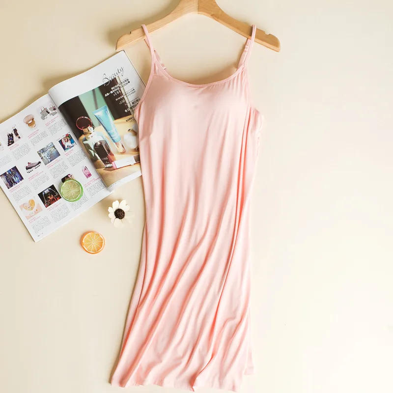 Summer Women Padded Bra Night Shirt Spaghetti Strap Sleepwear Breathable Cotton Nightdress Solid Lingerie Nightgowns Nightwear
Summer Women Padded Bra Night Shirt Spaghetti Strap Sleepwear Breathable Cotton Nightdress Solid Lingerie Nightgowns Nightwear