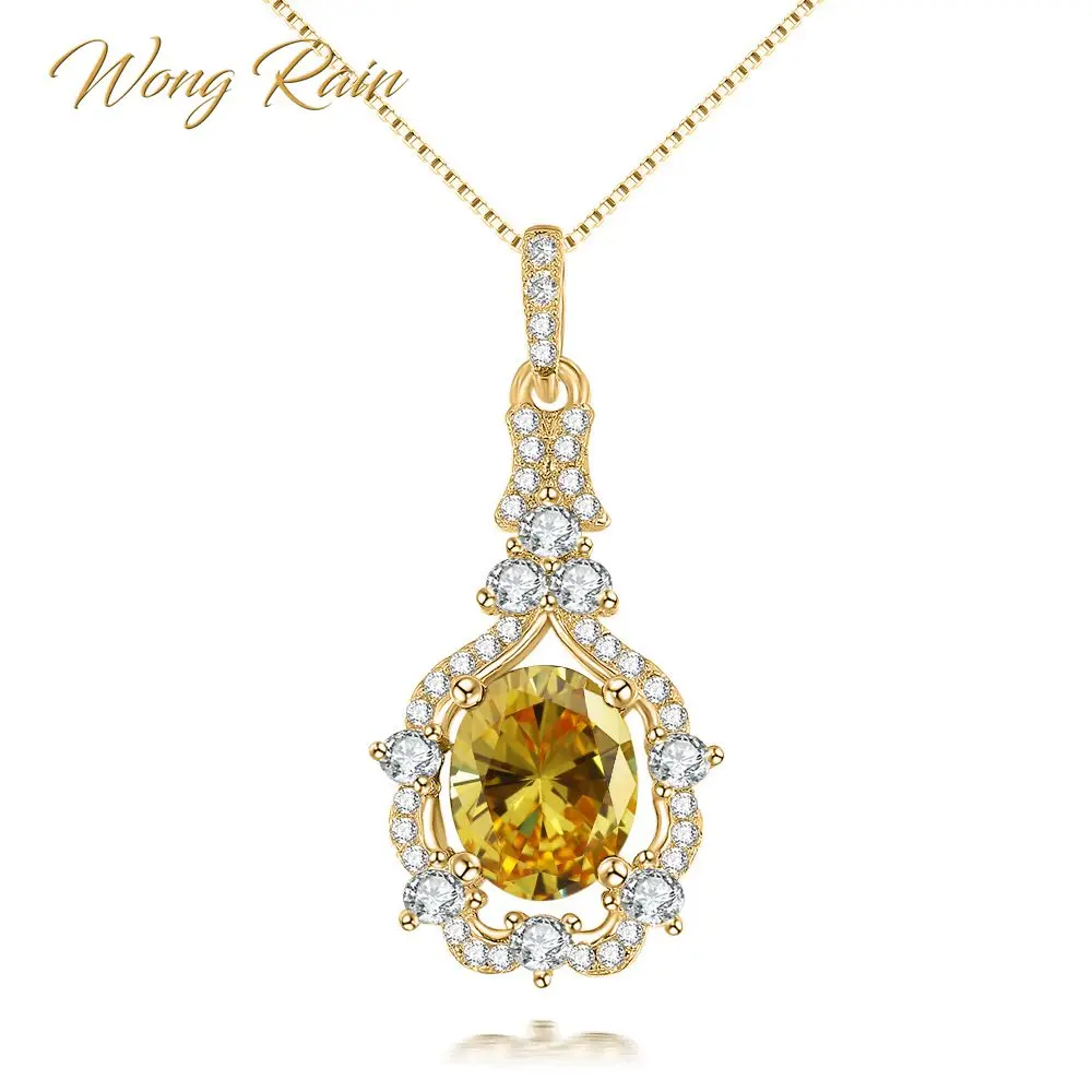 Wong Rain Vintage 100% 925 Sterling Silver 8 * 10 MM Oval Citrine Amethyst Gems Birthstone Yellow Gold Pendant Necklace Jewelry
Wong Rain Vintage 100% 925 Sterling Silver 8 * 10 MM Oval Citrine Amethyst Gems Birthstone Yellow Gold Pendant Necklace Jewelry