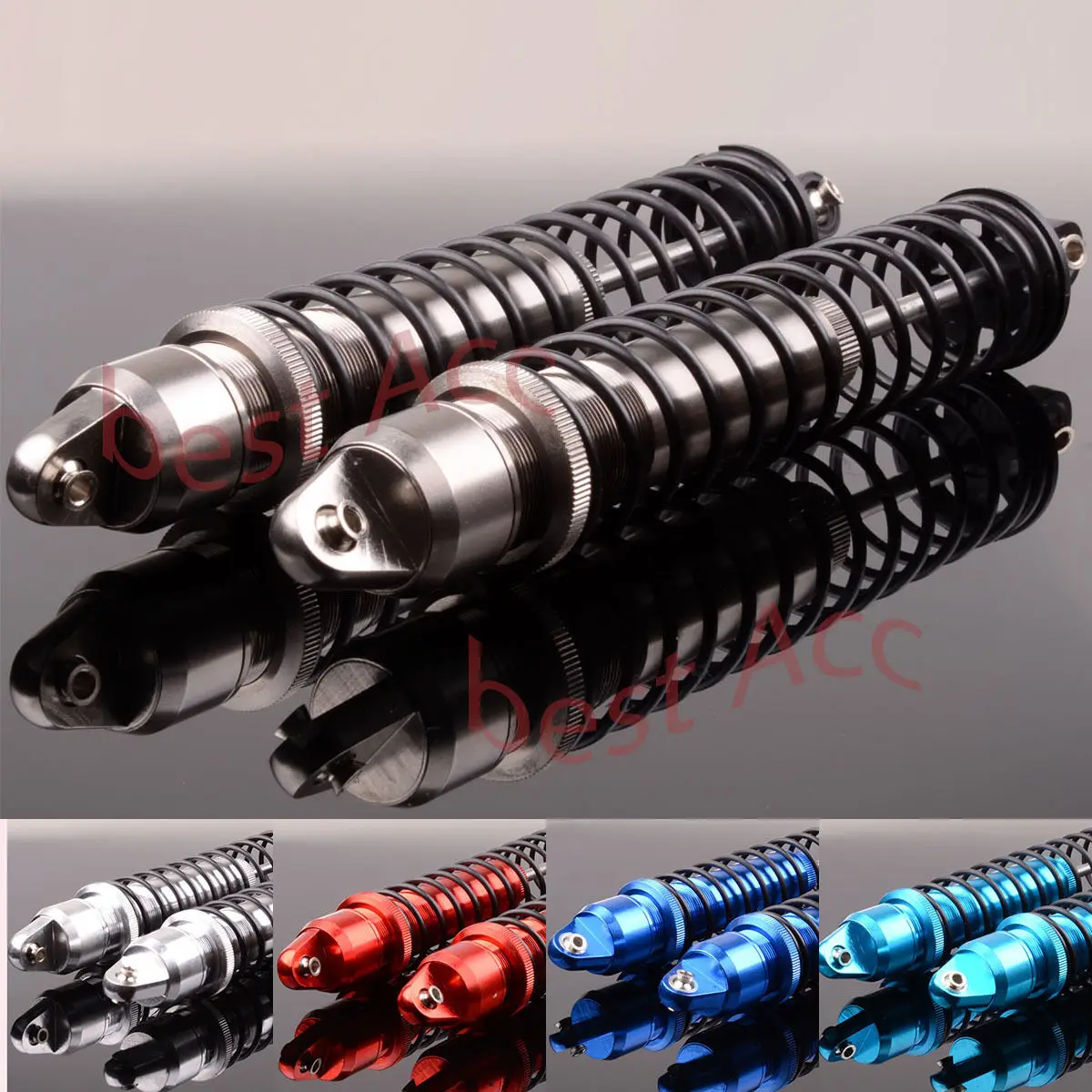 2P 7761 Oil Shocks Absorber Aluminum For 1/5 RC Traxxas X-Maxx 77076-4 77086-4