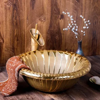 Jingdezhen Ceramic Washing Basin Lotus Leaf Shaped Chinese Style European Style Seminal Hotel Toilet Artistic bathroom sink
Jingdezhen Ceramic Washing Basin Lotus Leaf Shaped Chinese Style European Style Seminal Hotel Toilet Artistic bathroom sink