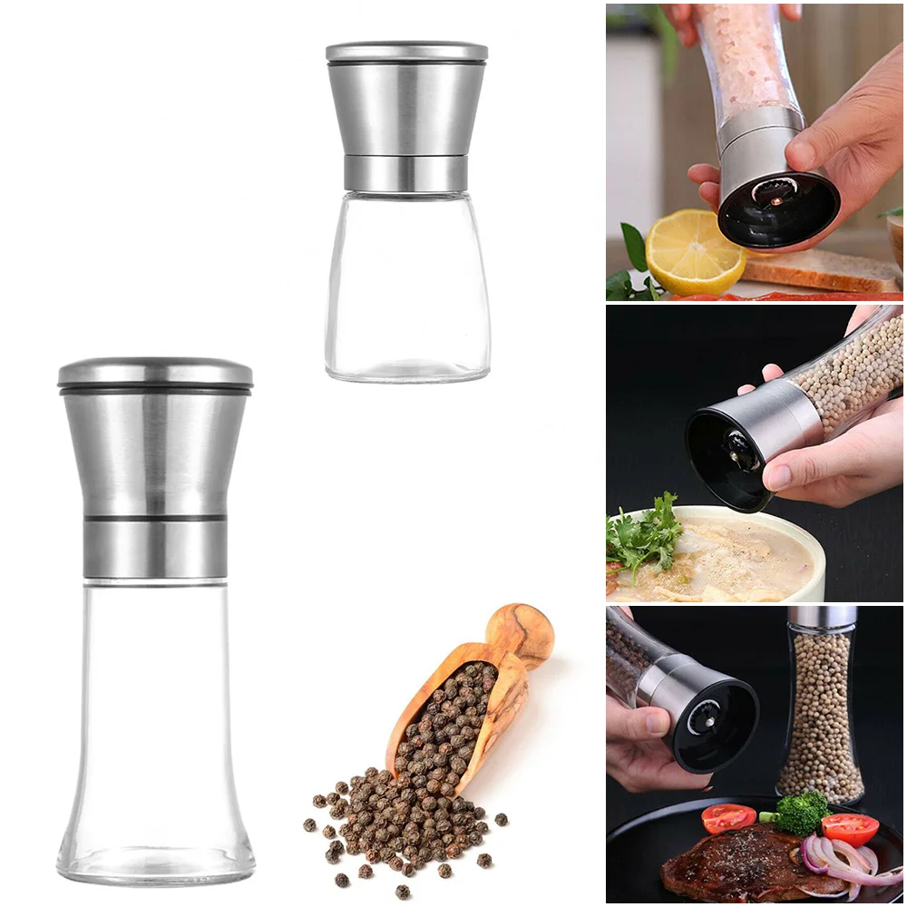 4 Styles Adjustable Salt Mill Pepper Grinder Stainless Steel Spice Herb Grinder ABS Glass Gadgets Cooking Kitchen Tool
4 Styles Adjustable Salt Mill Pepper Grinder Stainless Steel Spice Herb Grinder ABS Glass Gadgets Cooking Kitchen Tool
