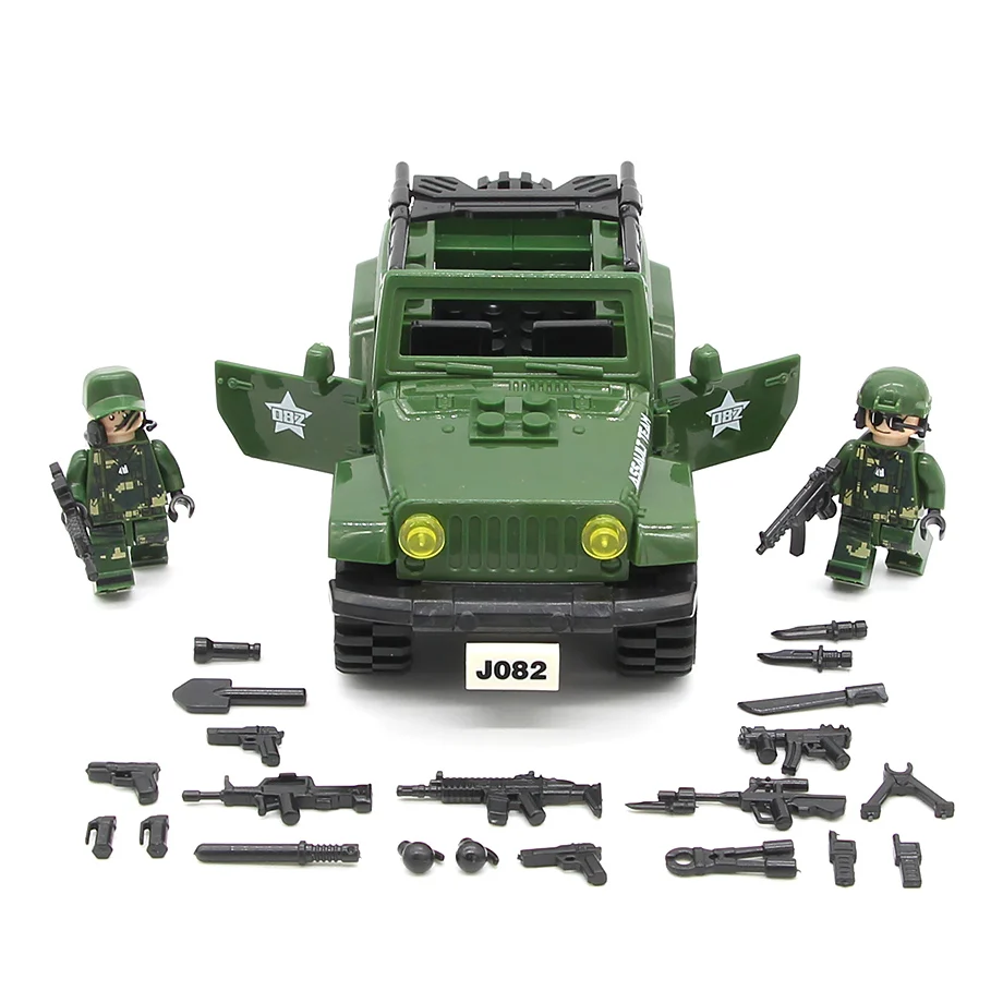 Legoingly Military Car Jeep Accessories With 2pcs Figures MOC Weapon Gun Building Blocks Model Brick Educational Toys for Kids
Legoingly Military Car Jeep Accessories With 2pcs Figures MOC Weapon Gun Building Blocks Model Brick Educational Toys for Kids