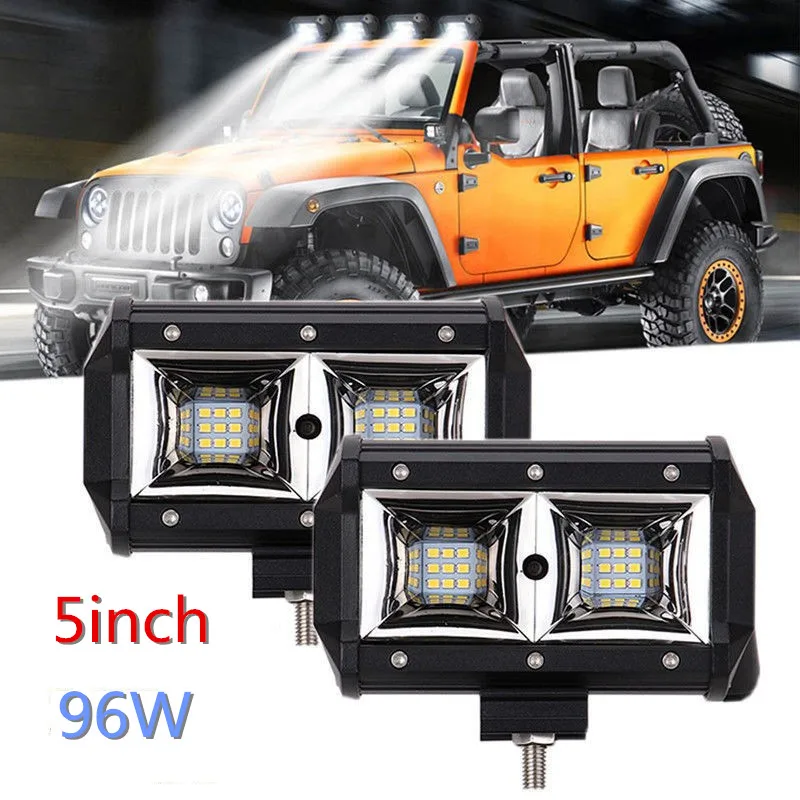 Fuleem 5INCH 96W 7200LM LED Work Light Bar Spot Beam Spotlight Waterproof DC10-30V For SUV ATV JEEP
Fuleem 5INCH 96W 7200LM LED Work Light Bar Spot Beam Spotlight Waterproof DC10-30V For SUV ATV JEEP