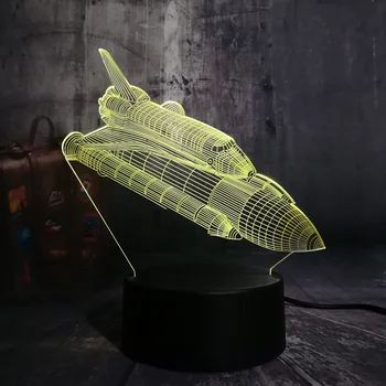 NEW Multicolor Cool Double-layer Aircraft 7 Color Change 3D LED Night Light Airplane Desk Lamp Child Kid Birthday Christmas lamp
NEW Multicolor Cool Double-layer Aircraft 7 Color Change 3D LED Night Light Airplane Desk Lamp Child Kid Birthday Christmas lamp