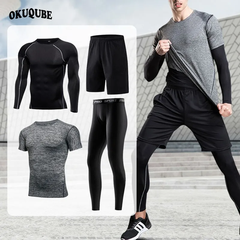 Men Tracksuits Breathable Running Set Elastic Sport Suits Jogging Training Gym Fitness Workout Clothes Quick Dry Sportswear Male
Men Tracksuits Breathable Running Set Elastic Sport Suits Jogging Training Gym Fitness Workout Clothes Quick Dry Sportswear Male