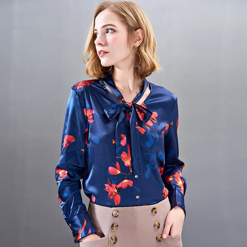 Real Silk 98% Shirts Women's 2019 Spring High Quality European and American Printed Shirts and Blouses
Real Silk 98% Shirts Women's 2019 Spring High Quality European and American Printed Shirts and Blouses
