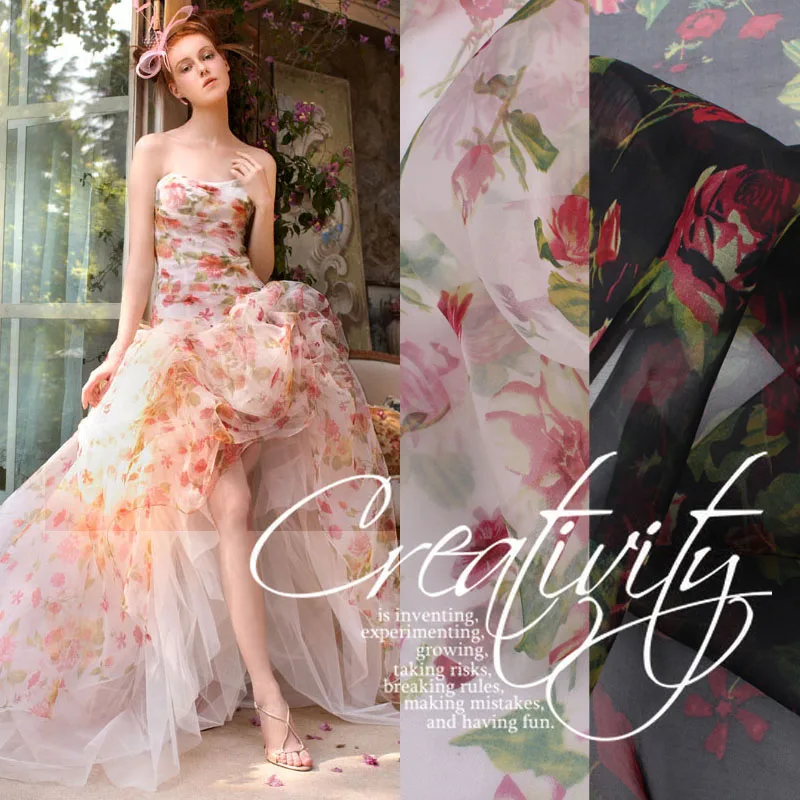 1 Meter Organza Fabric Pure Silk Natural Floral Printed Fabrics Summer Silk Maxi Bridal Dress Material Evening Apprael
1 Meter Organza Fabric Pure Silk Natural Floral Printed Fabrics Summer Silk Maxi Bridal Dress Material Evening Apprael