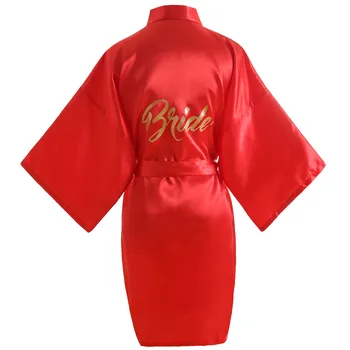 Chinese Red Women Robe Sexy Letter "Bride" Bridesmaid Kimono Bathrobe Gown Satin Sleepwear Lady Home Wear Nightgown Wedding Gift
Chinese Red Women Robe Sexy Letter "Bride" Bridesmaid Kimono Bathrobe Gown Satin Sleepwear Lady Home Wear Nightgown Wedding Gift
