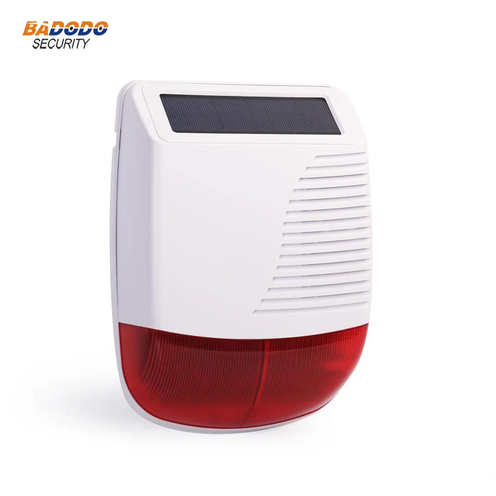 433 MHz outdoor waterproof wireless solar powered strobe siren alarm light sound siren alarm for WiFi GSM home alarm system
433 MHz outdoor waterproof wireless solar powered strobe siren alarm light sound siren alarm for WiFi GSM home alarm system