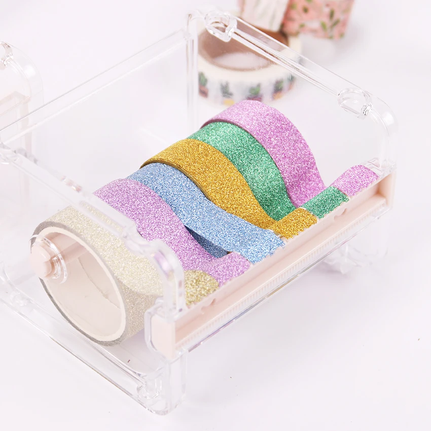 1PC Transparent Adhesive Tape Cutter Washi Masking Simple Tape Dispenser School Office Desktop Tape Holder
1PC Transparent Adhesive Tape Cutter Washi Masking Simple Tape Dispenser School Office Desktop Tape Holder