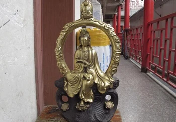 USPS to USA S2840 Temple Old Copper Gild comfortable RuYi Kwan-Yin GuanYin Goddess Sit Moon Statue
USPS to USA S2840 Temple Old Copper Gild comfortable RuYi Kwan-Yin GuanYin Goddess Sit Moon Statue