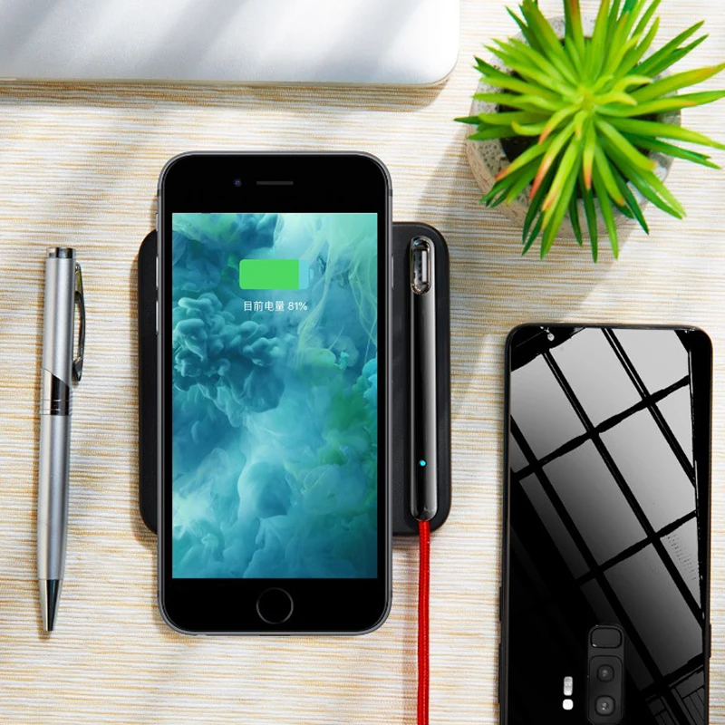 10W Fast Charging Wireless Charger Qi 1000 mA Super Thin Charger with USB Charging Adapter for iPhone Samsung Sony Mobile Phone
10W Fast Charging Wireless Charger Qi 1000 mA Super Thin Charger with USB Charging Adapter for iPhone Samsung Sony Mobile Phone