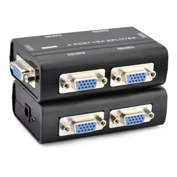 4 Port VGA Video Splitter 1x4 250Mhz Distributor 1 in 4 Out Duplicator Multipler Support Widescreen LCD Monitors MT-VIKI 2504AS
4 Port VGA Video Splitter 1x4 250Mhz Distributor 1 in 4 Out Duplicator Multipler Support Widescreen LCD Monitors MT-VIKI 2504AS
