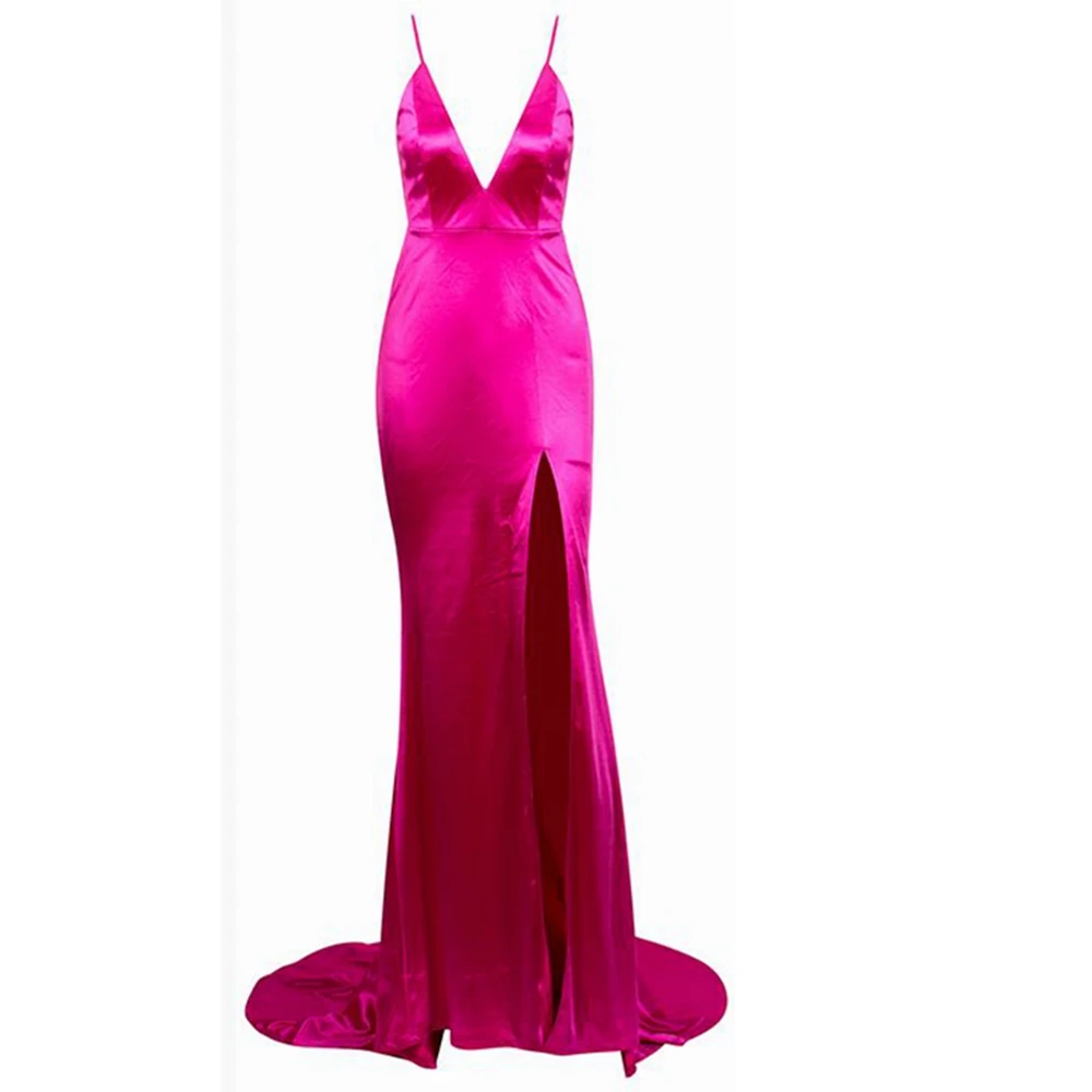2019 New Arrival Rose red Gold Spaghetti Strap Backless Sexy Satin Summer Women Evening Celebrity party Maxi Long Fashion Dress
2019 New Arrival Rose red Gold Spaghetti Strap Backless Sexy Satin Summer Women Evening Celebrity party Maxi Long Fashion Dress