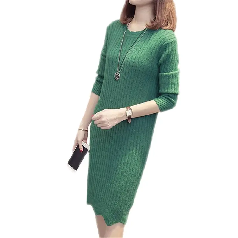 2018 Women Autumn Winter O-Neck Knitted Sweaters Female New Fashion Straight Dresses Ladies Causal Warm Slim Pullovers Dress E82
2018 Women Autumn Winter O-Neck Knitted Sweaters Female New Fashion Straight Dresses Ladies Causal Warm Slim Pullovers Dress E82