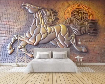 Beibehang wallpaper photo creative 3D three-dimensional gold embossed running horse TV background wall decoration 3d wallpaper
Beibehang wallpaper photo creative 3D three-dimensional gold embossed running horse TV background wall decoration 3d wallpaper