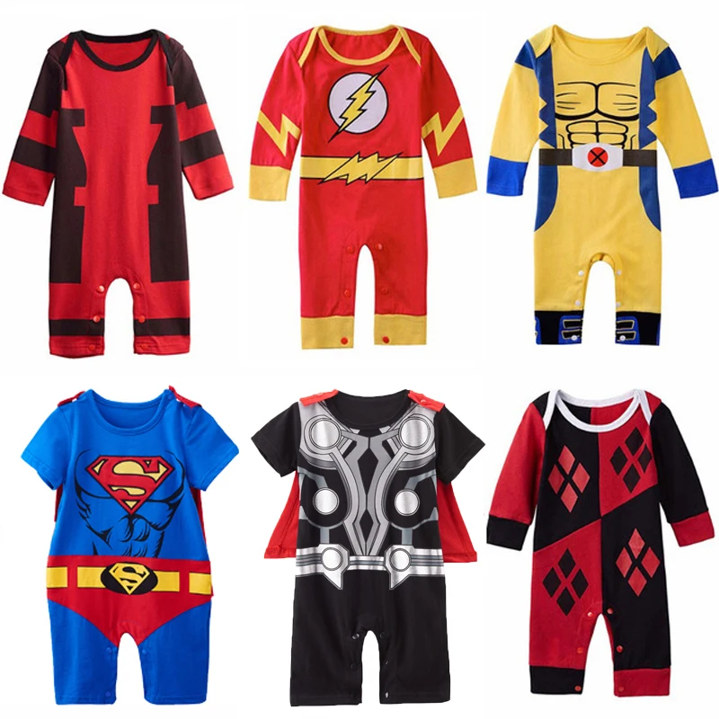 Baby Boys Superhero Costume Romper Infant Cute Outfit Thor Pikachu Wolverine Harley Quinn Batman Newborn Jumpsuit Cosplay
Baby Boys Superhero Costume Romper Infant Cute Outfit Thor Pikachu Wolverine Harley Quinn Batman Newborn Jumpsuit Cosplay