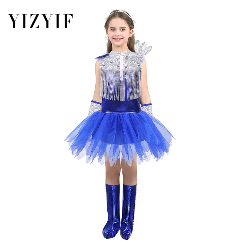 YiZYiF Gilrs Clothes Kids Hip-hop Jazz Costumes Street Dance Clothing Girls Shiny Sequins Rhinestone Tassels Dance Costumes Kids
YiZYiF Gilrs Clothes Kids Hip-hop Jazz Costumes Street Dance Clothing Girls Shiny Sequins Rhinestone Tassels Dance Costumes Kids