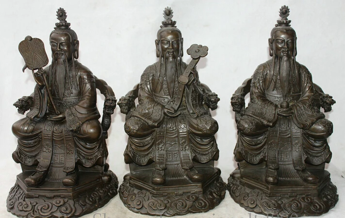 JP S62 14" Chinese Bronze seat immortal Taoism Taoist very high lord Lao Jun Statue Set
JP S62 14" Chinese Bronze seat immortal Taoism Taoist very high lord Lao Jun Statue Set