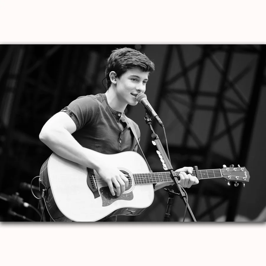 MQ2174 Shawn Mendes Guitar Singer Pop Music Stars Black White Hot Art Poster Top Silk Light Canvas Home Decor Wall Picture Print
MQ2174 Shawn Mendes Guitar Singer Pop Music Stars Black White Hot Art Poster Top Silk Light Canvas Home Decor Wall Picture Print