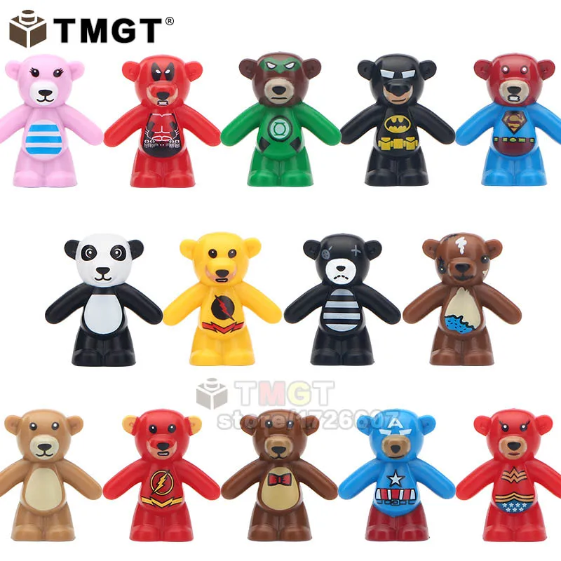 Single Mini Bear Building Blocks Princess Elsa Anna Ariel Super hero with mini bear Compatible Model DIY Toys For Children
Single Mini Bear Building Blocks Princess Elsa Anna Ariel Super hero with mini bear Compatible Model DIY Toys For Children