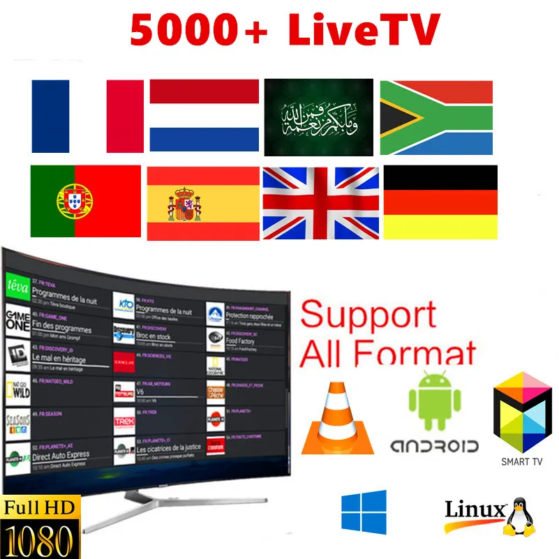 Europe IPTV Subscription VOD 5900+ channels Portugal France UK German Arabic Dutch Sweden French Poland IP TV Smart TV M3U Box
Europe IPTV Subscription VOD 5900+ channels Portugal France UK German Arabic Dutch Sweden French Poland IP TV Smart TV M3U Box