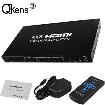 4x8 HDMI Switcher Splitter Audio Extractor 4 input 8 output Switch Audio Video Converter 3D 1080P Remote Control + Power Adapter
4x8 HDMI Switcher Splitter Audio Extractor 4 input 8 output Switch Audio Video Converter 3D 1080P Remote Control + Power Adapter