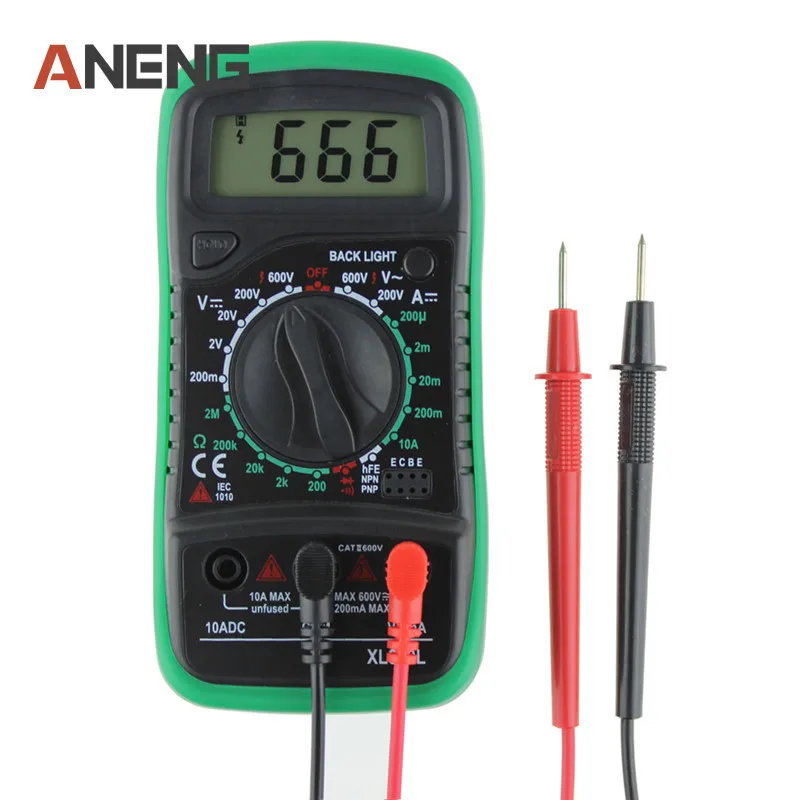 

ANENG Digital LCD Multimeter Voltmeter AC/DC OHM Volt Tester Test Current Ohmmeter Ammeter Capacitance Meter