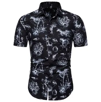 Summer Blouse Men's clothing Slim Fit Shirt Men Hawaiian Print Men's Shirt Casual Fashion Short Sleeve New
Summer Blouse Men's clothing Slim Fit Shirt Men Hawaiian Print Men's Shirt Casual Fashion Short Sleeve New