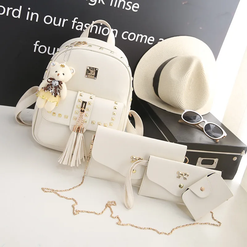 Women Backpack Leather Cartoon Cute Little Bear Shoulder Bag Feminine Sac A Dos School Bags For Teenager Girls Female Capacity
Women Backpack Leather Cartoon Cute Little Bear Shoulder Bag Feminine Sac A Dos School Bags For Teenager Girls Female Capacity