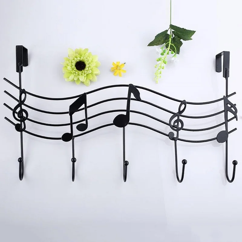 Music Style Hook Hanger Organizer Iron Hook rails With 5 Hooks Home Bathroom Kitchen Coat/Hat/Bag Metal Hanger
Music Style Hook Hanger Organizer Iron Hook rails With 5 Hooks Home Bathroom Kitchen Coat/Hat/Bag Metal Hanger