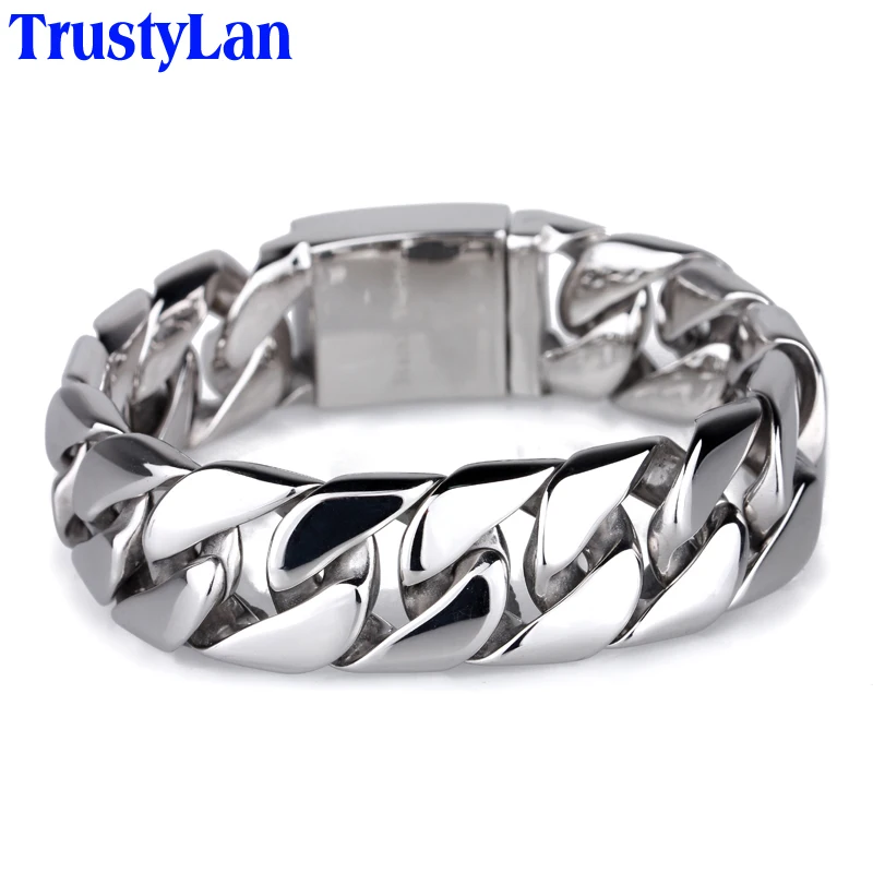 TrustyLan 22CM Long 20MM Wide Frosted Bracelet Men Cool Stainless Steel Link Chain Mens Bracelets Jewelry Accessory Wristband
TrustyLan 22CM Long 20MM Wide Frosted Bracelet Men Cool Stainless Steel Link Chain Mens Bracelets Jewelry Accessory Wristband