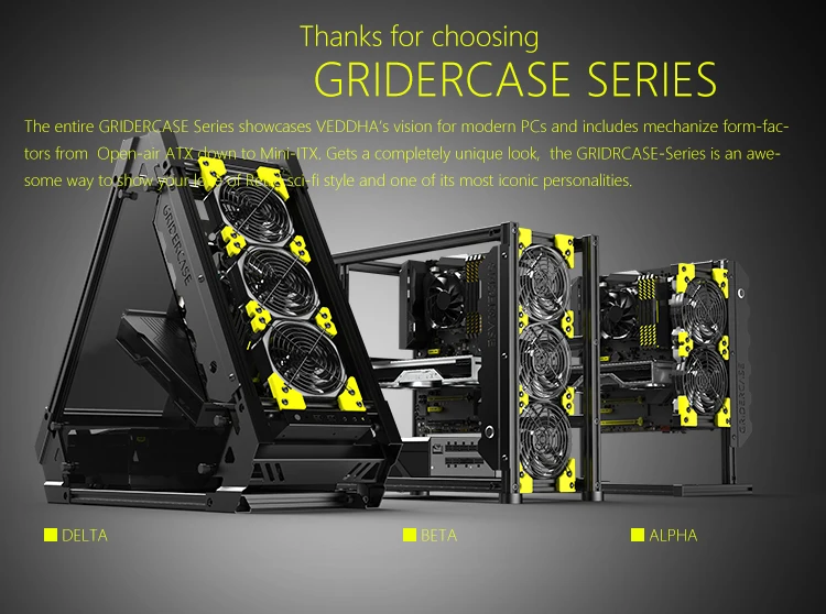 Open Air PC Test Bench ATX Aluminium Chassis Game Vertical Frame Computer Case DIY Kit Water