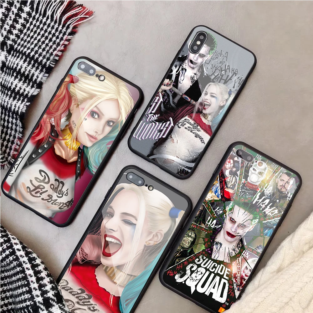 Suicide squad Joker harley quinn Margot Robbie Tempered Glass Phone Case For iPhone XR XS XS Max 8 7 6 6S Plus 5 5C SE 5S X
Suicide squad Joker harley quinn Margot Robbie Tempered Glass Phone Case For iPhone XR XS XS Max 8 7 6 6S Plus 5 5C SE 5S X