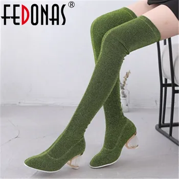 FEDONAS Autumn Winter Women Slip-on Over The Knee Boots Fashion Tight High Heels Chelsea Boots Party Prom Dancing Shoes Woman
FEDONAS Autumn Winter Women Slip-on Over The Knee Boots Fashion Tight High Heels Chelsea Boots Party Prom Dancing Shoes Woman