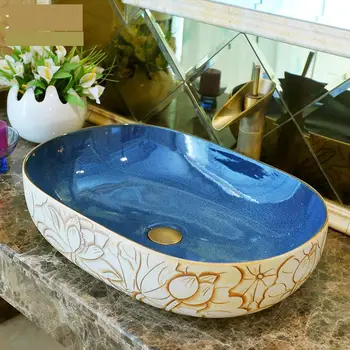 Big Oval basin washbasin Jingdezhen Art ceramic wash basin vessel Sinks Countertop Bathroom sinks lotus carving
Big Oval basin washbasin Jingdezhen Art ceramic wash basin vessel Sinks Countertop Bathroom sinks lotus carving