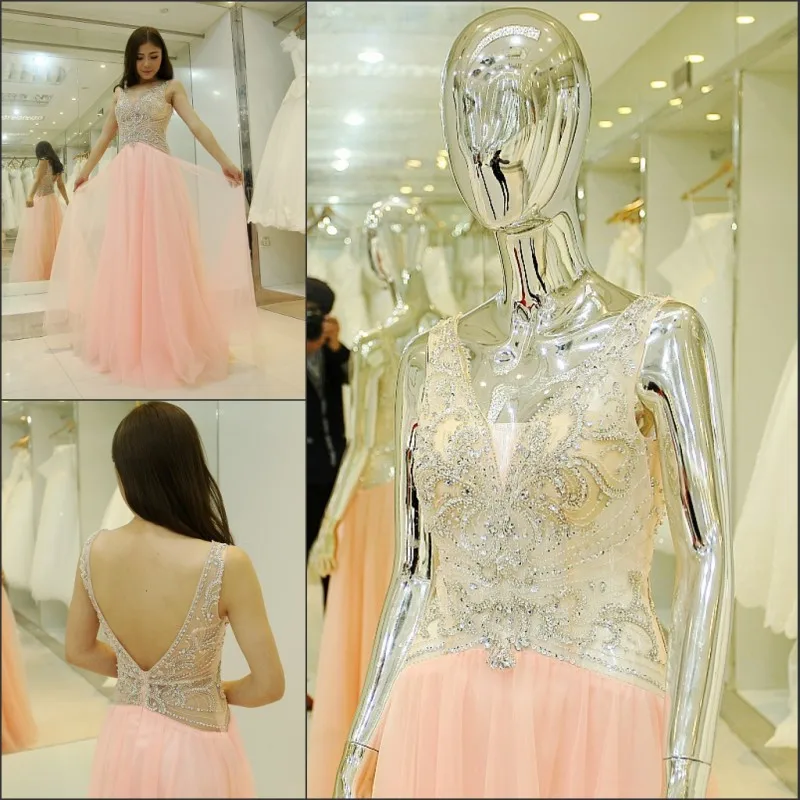 2016 New Design Elegant A Line V Neck Sleeveless V Backless Formal Dresses Crystals Evening Dresses Long Robe De Soiree IZ512
2016 New Design Elegant A Line V Neck Sleeveless V Backless Formal Dresses Crystals Evening Dresses Long Robe De Soiree IZ512