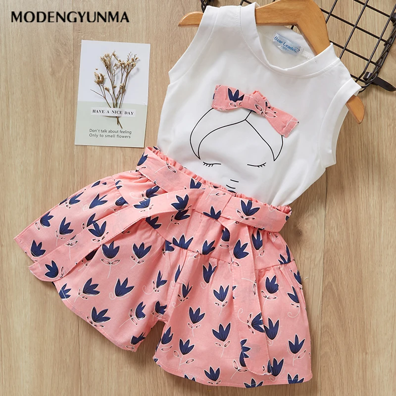 Nerlero Girls Clothing Sets Cute Cartoon Kids Clothes Sleeveless Bow T-shirt + Print Shorts Suit Hot Sale Kids Clothing Sets
Nerlero Girls Clothing Sets Cute Cartoon Kids Clothes Sleeveless Bow T-shirt + Print Shorts Suit Hot Sale Kids Clothing Sets