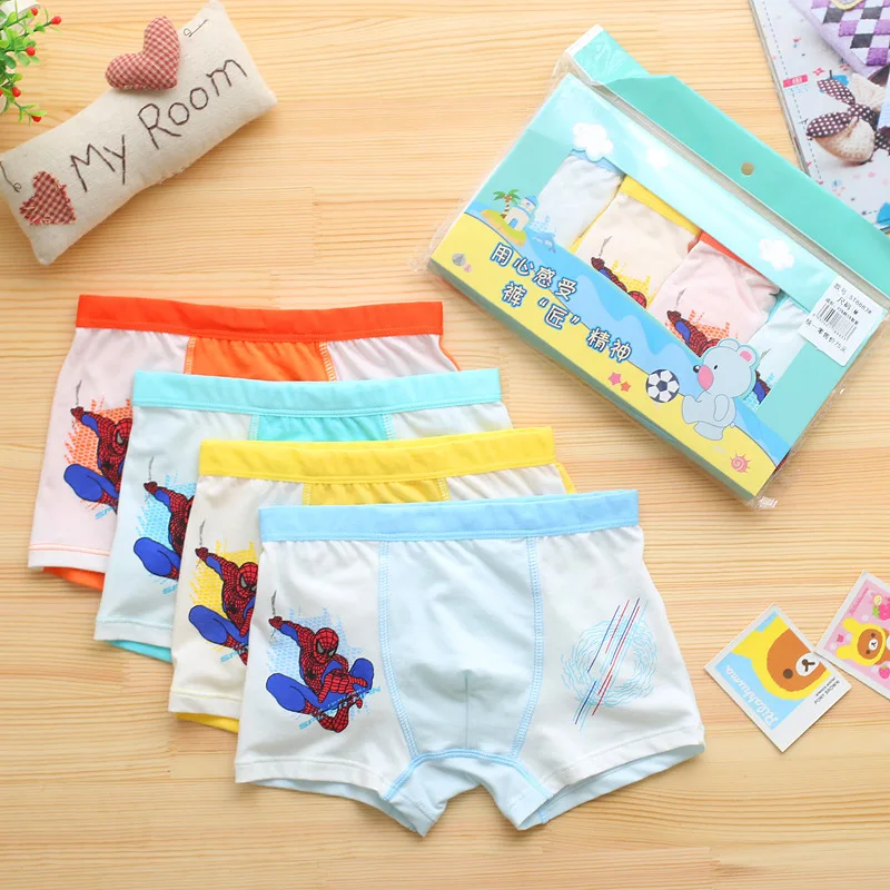 4 Pcs/lot Boys Boxer Children's Cotton Underwear Spiderman Boys Underwear Cartoon Boy Boxers 3-11T
4 Pcs/lot Boys Boxer Children's Cotton Underwear Spiderman Boys Underwear Cartoon Boy Boxers 3-11T