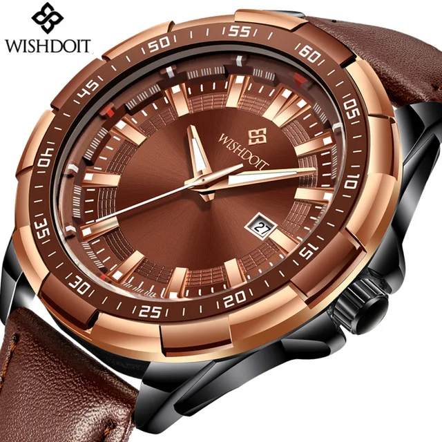 2018 WISHDOIT Men's Watches Luxury Brand Quartz Watch Men Leather Military Waterproof Male Clock Reloj Hombre Relogio Masculino
2018 WISHDOIT Men's Watches Luxury Brand Quartz Watch Men Leather Military Waterproof Male Clock Reloj Hombre Relogio Masculino