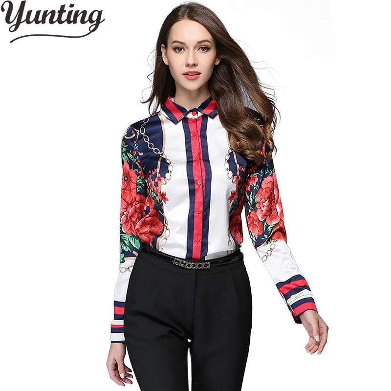 High Quality Fashion Designer Runway Shirts New 2018 Autumn Women's Long Sleeve Blouse Retro Printed Shirt Casual Elegant Tops
High Quality Fashion Designer Runway Shirts New 2018 Autumn Women's Long Sleeve Blouse Retro Printed Shirt Casual Elegant Tops