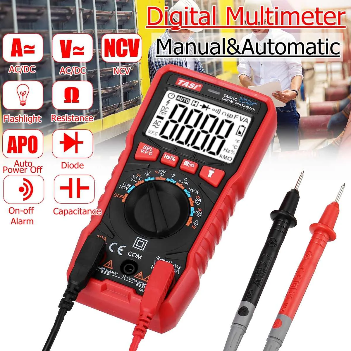 Multimeter High Precision Manual/Automatic Digital Ammeter Table AC and DC Universal Multifunction
Multimeter High Precision Manual/Automatic Digital Ammeter Table AC and DC Universal Multifunction