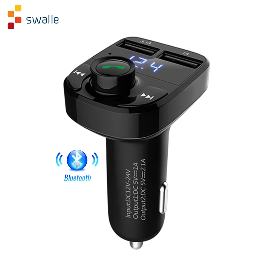 Swalle Dual USB Car Charger with FM Transmitter Bluetooth Handsfree FM Modulator Phone Charger in car For iPnone Xiaomi HUAWEI
Swalle Dual USB Car Charger with FM Transmitter Bluetooth Handsfree FM Modulator Phone Charger in car For iPnone Xiaomi HUAWEI